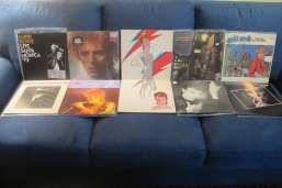 A sample of Bowie's work (gatefold in the middle is the inner gatefold art for 1973's Aladdin Sane)